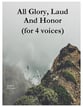 All Glory, Laud and Honor SATB choral sheet music cover